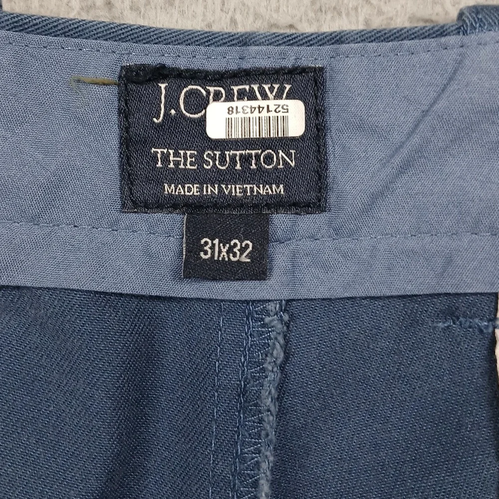 J.Crew Sutton Chino Pants Men's 31x32‎ Blue Cotton Slim Fit